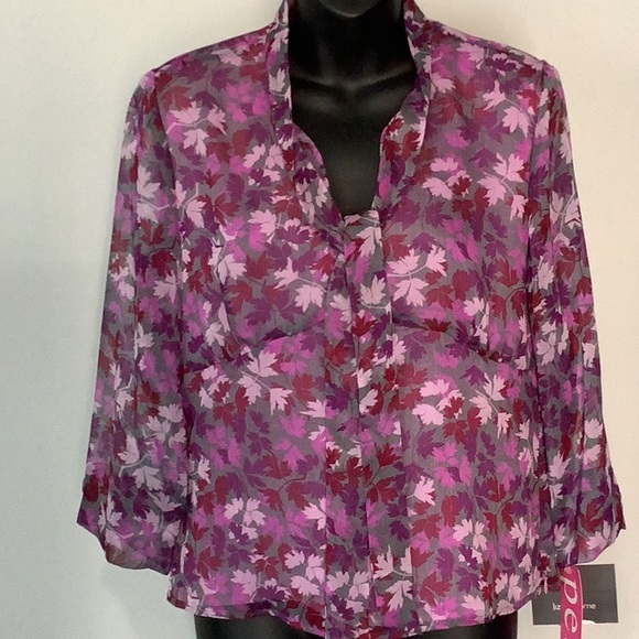⭐️HP⭐️LIZ CLAIBORNE Floral Blouse - Picture 8 of 15